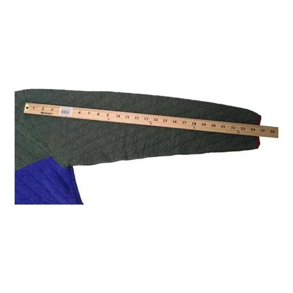 $150 Orvis Outdoor Quilted Blue Tarragon Colorblock Snap Sweatshirt Fall 23/Sz M - Picture 13 of 13